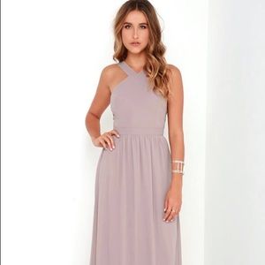 Lulus Air of Romance taupe bridesmaid dress